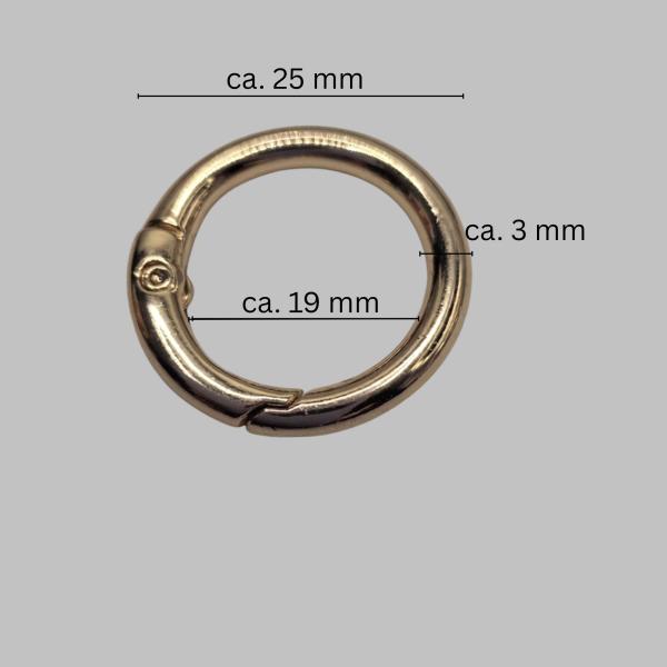 Federclips ca. 25 mm Gold