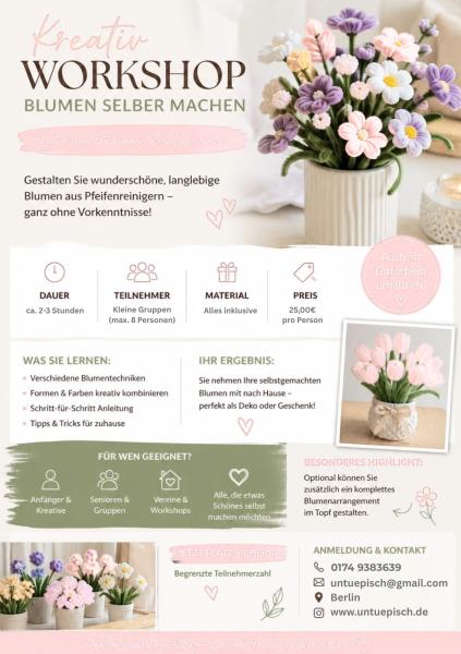 Workshop - Kreative Blumen aus Pfeifenreiniger